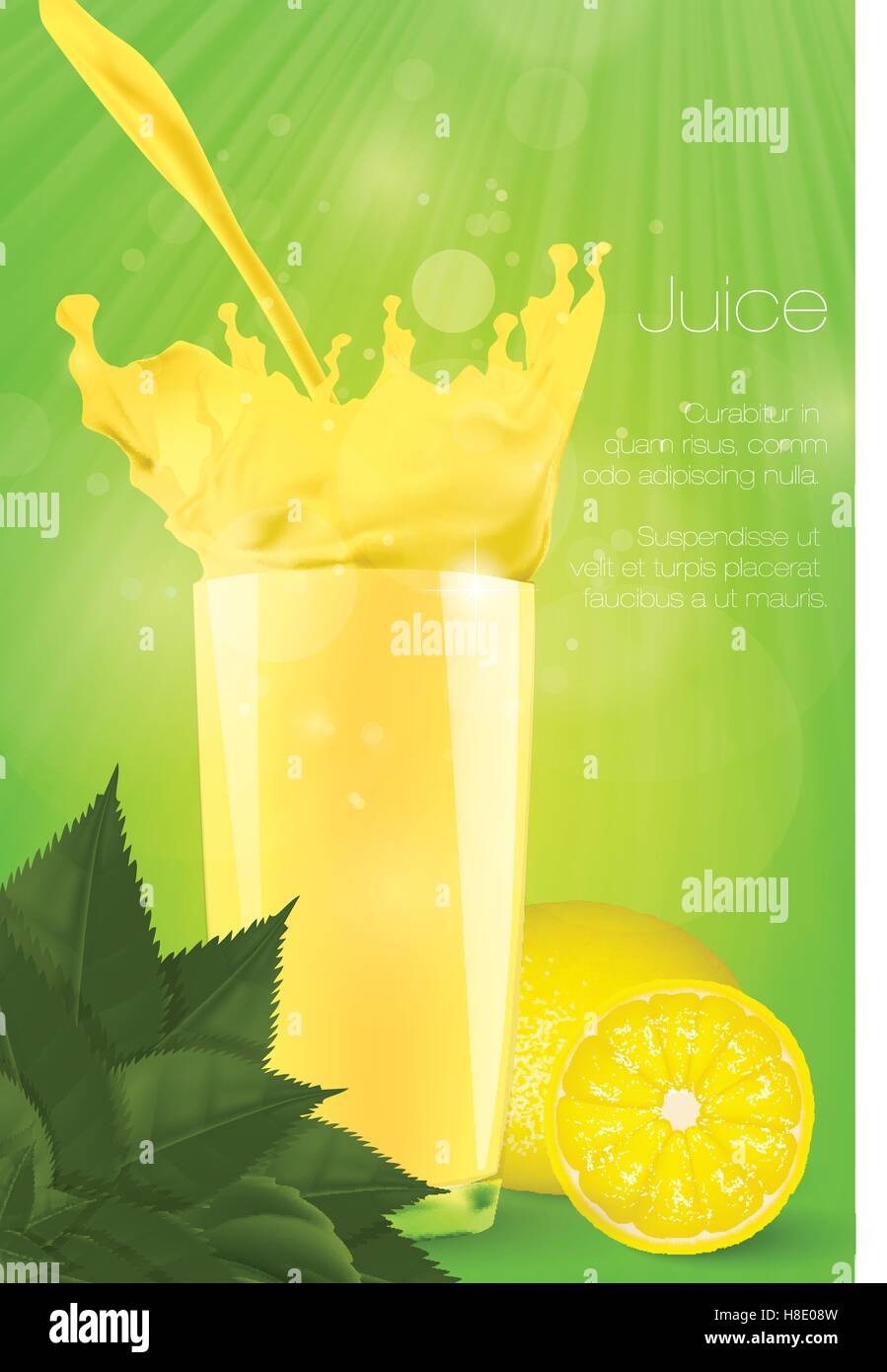 glass of juice Stock Vector Image & Art - Alamy