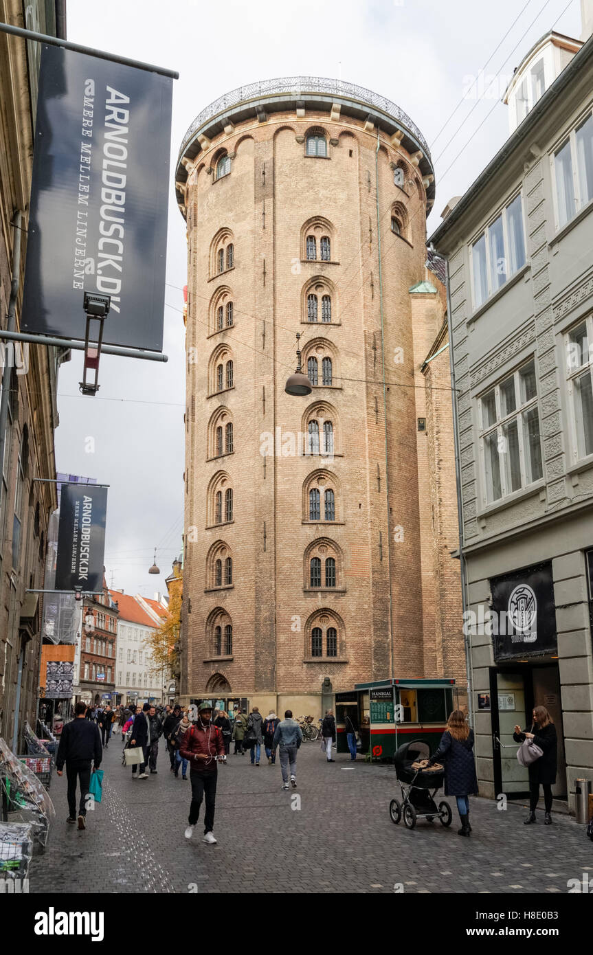 The Round Tower in Copenhagen, Denmark Stock Photo