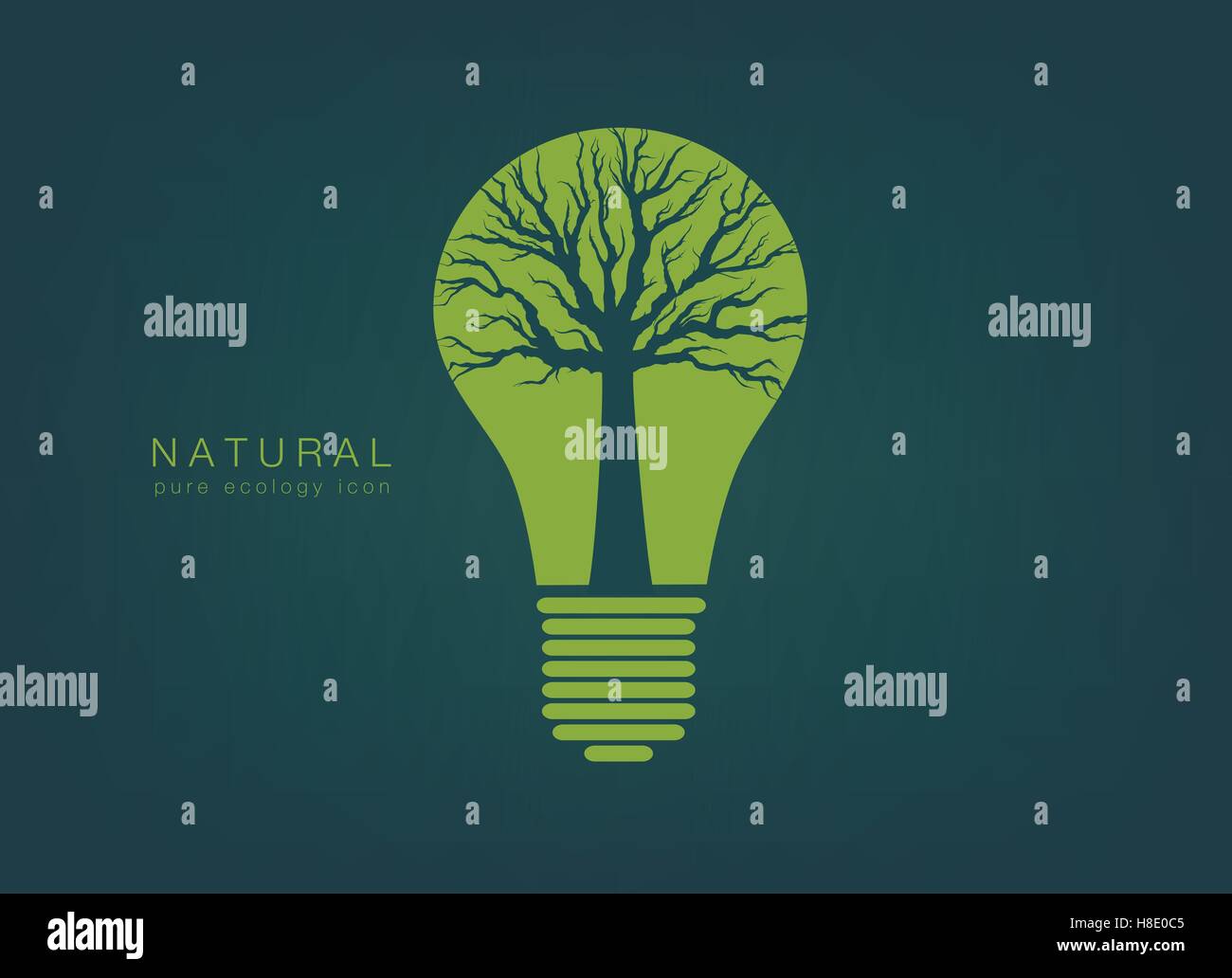 Green energy tree inside bulb Stock Vector Images - Alamy
