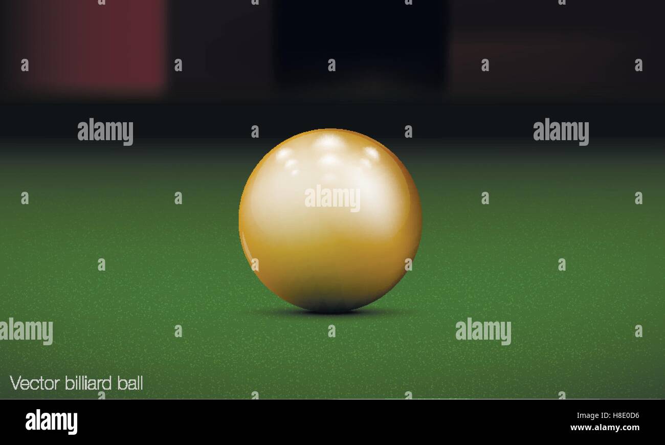 realistic billiard ball on a pool table Stock Vector Image & Art - Alamy