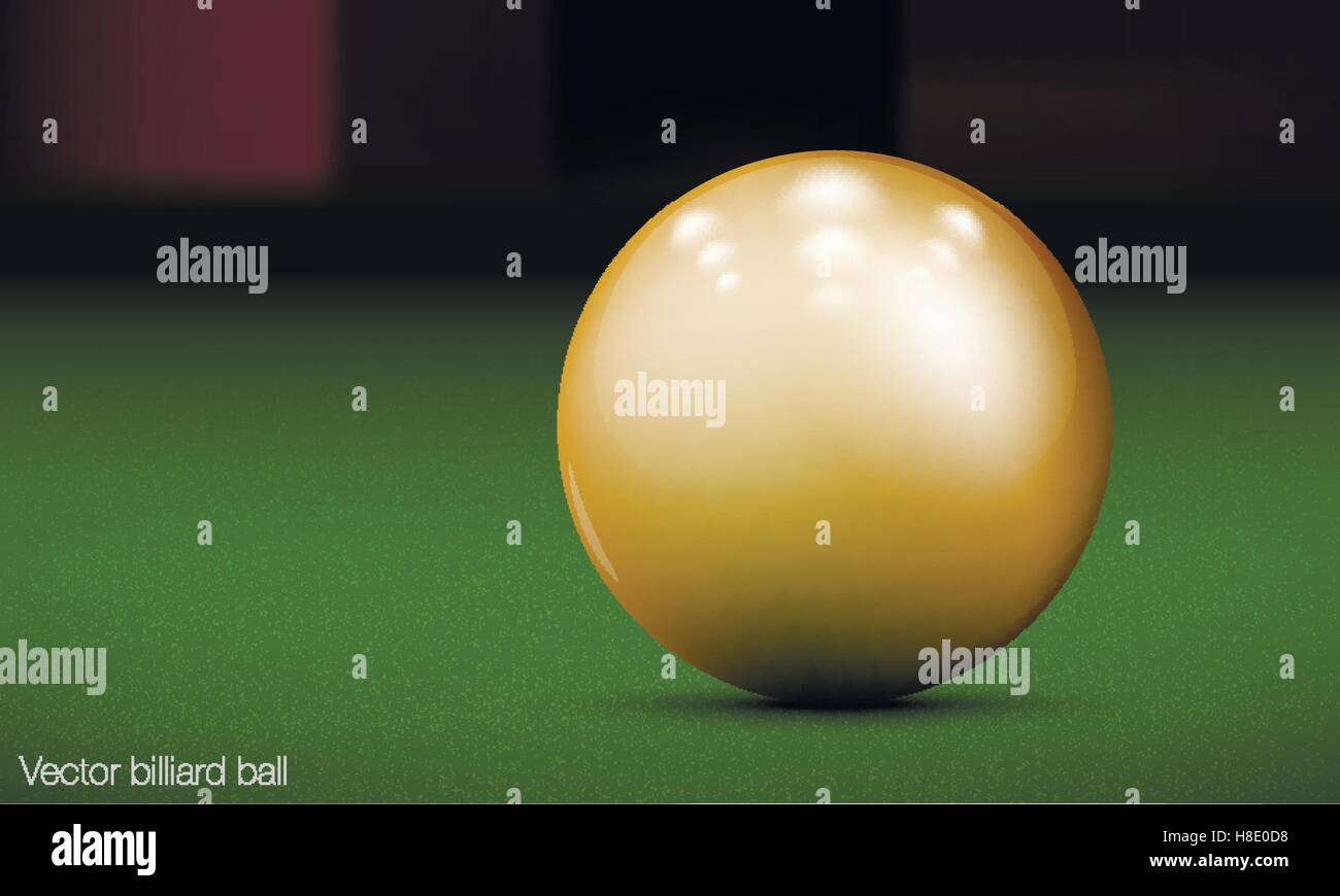 realistic billiard ball on a pool table Stock Vector Image & Art - Alamy