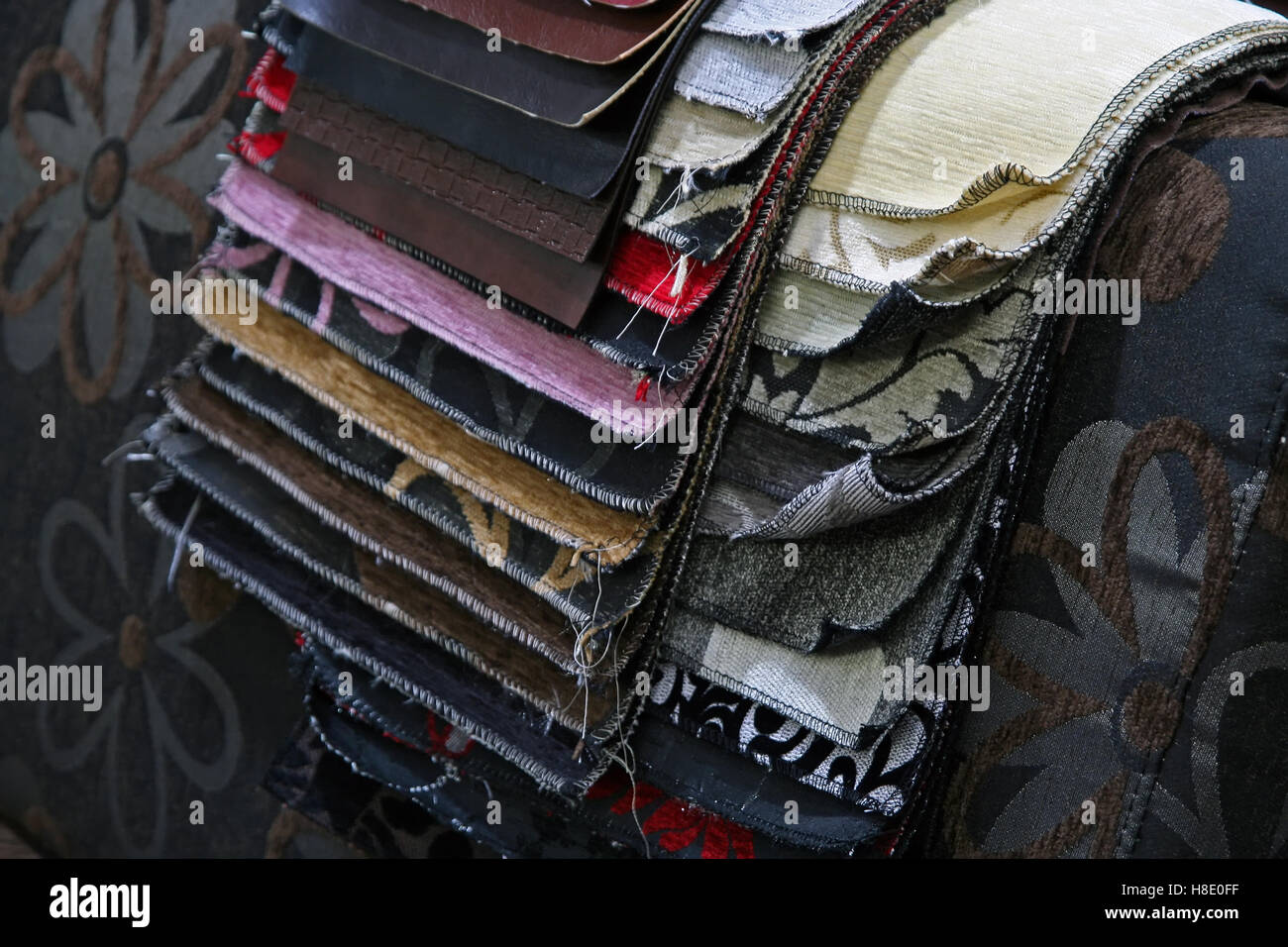 Furniture fabric sample. Furniture textile sample Stock Photo Alamy