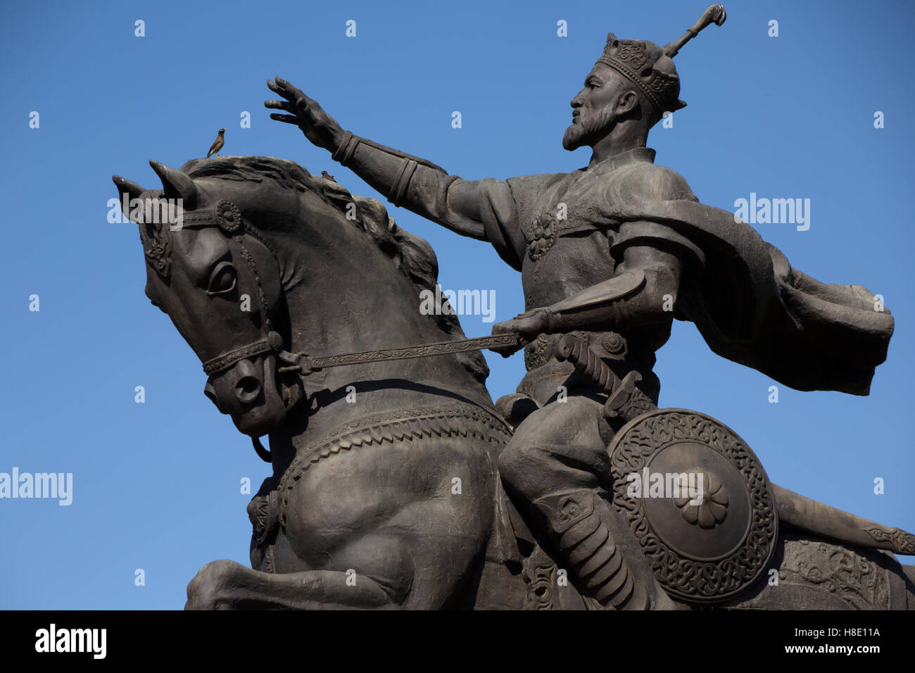 Amir Timur statue / monument on Amir Timur square, Tashkent, Uzbekistan Stock Photo