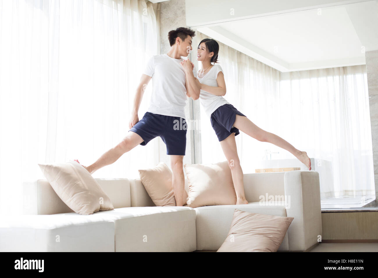 Standing Feet Apart Barefoot High Resolution Stock Photography And 