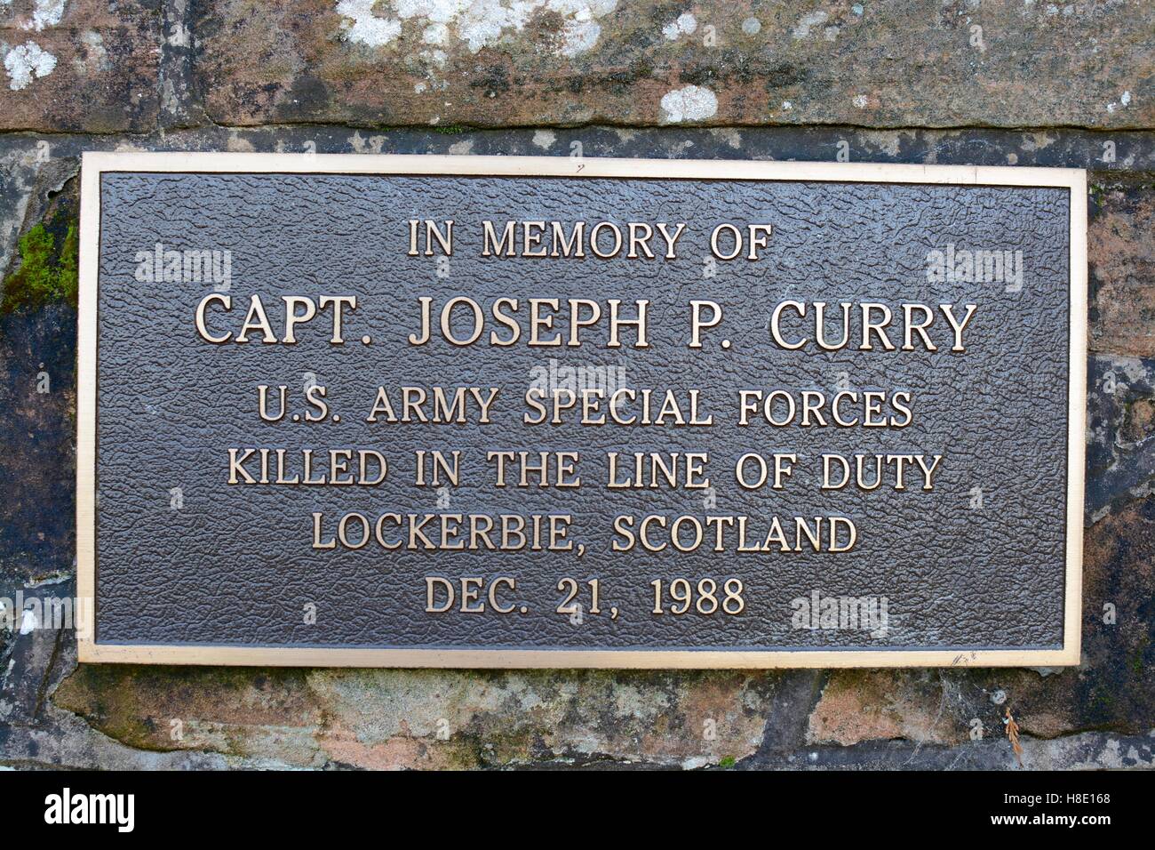 Memorial to the Pan am flight 103 air disaster, Lockerbie, Scotland, UK Stock Photo