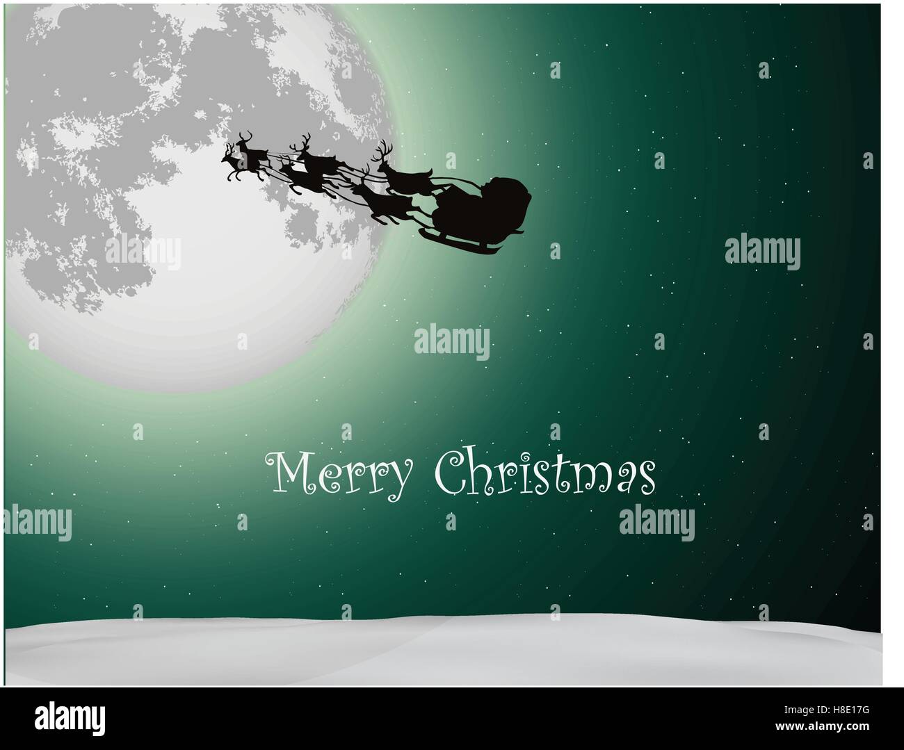 Santa Claus with a gift in the Christmas tree Stock Vector Image & Art ...