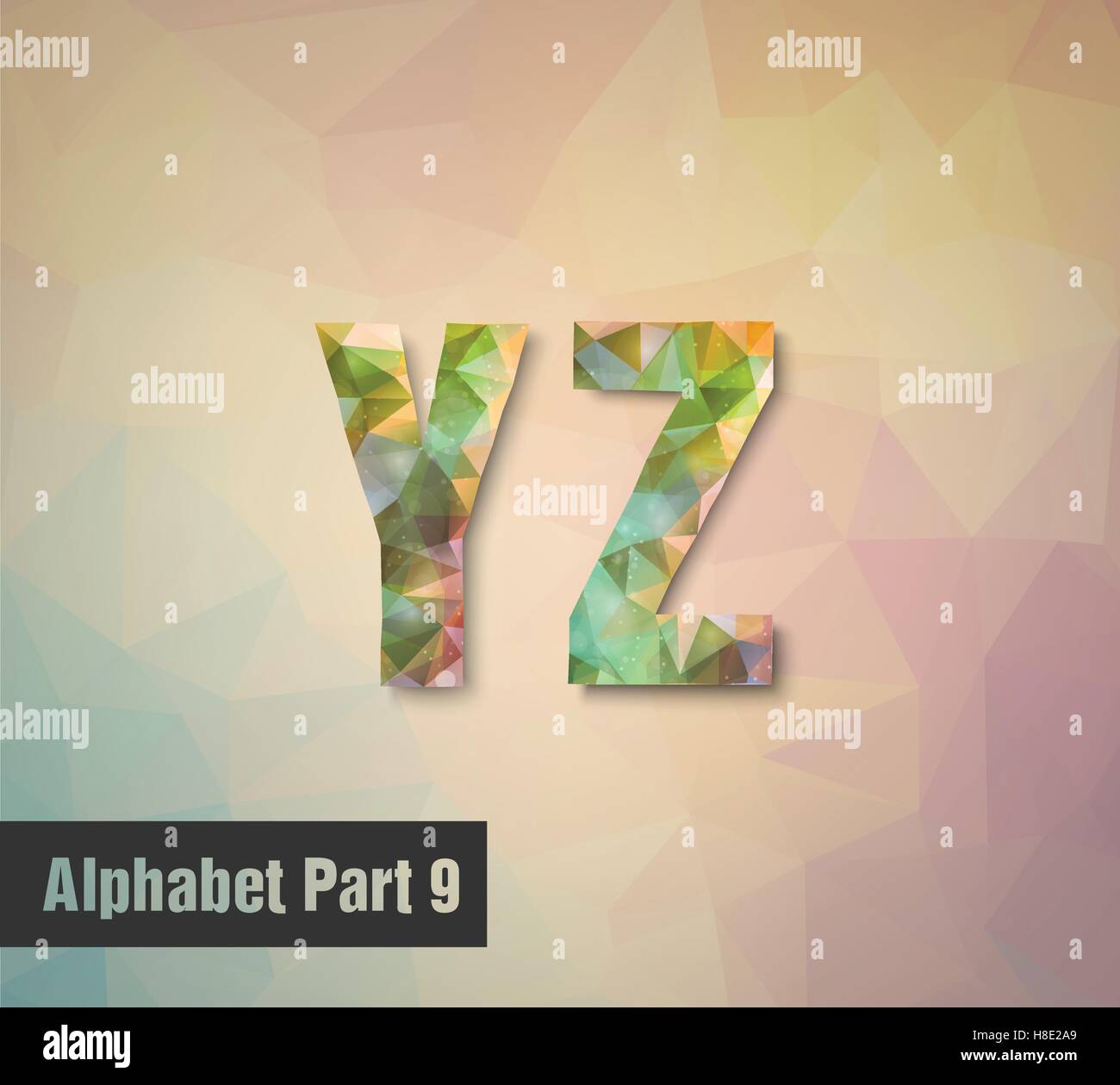 triangular multicolored alphabet Stock Vector Image & Art - Alamy