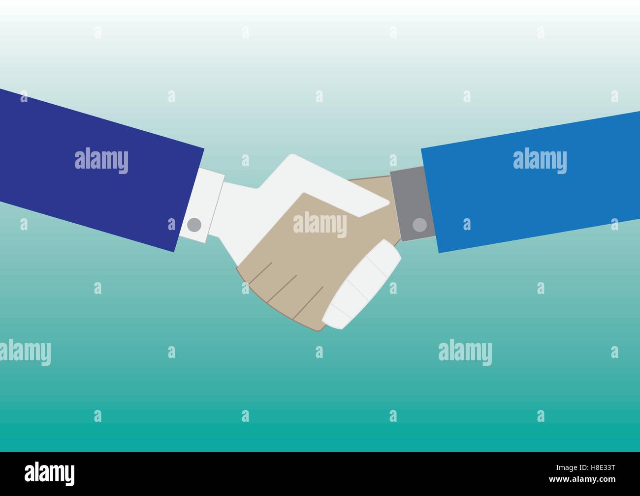 Hand shake in business deal Stock Vector