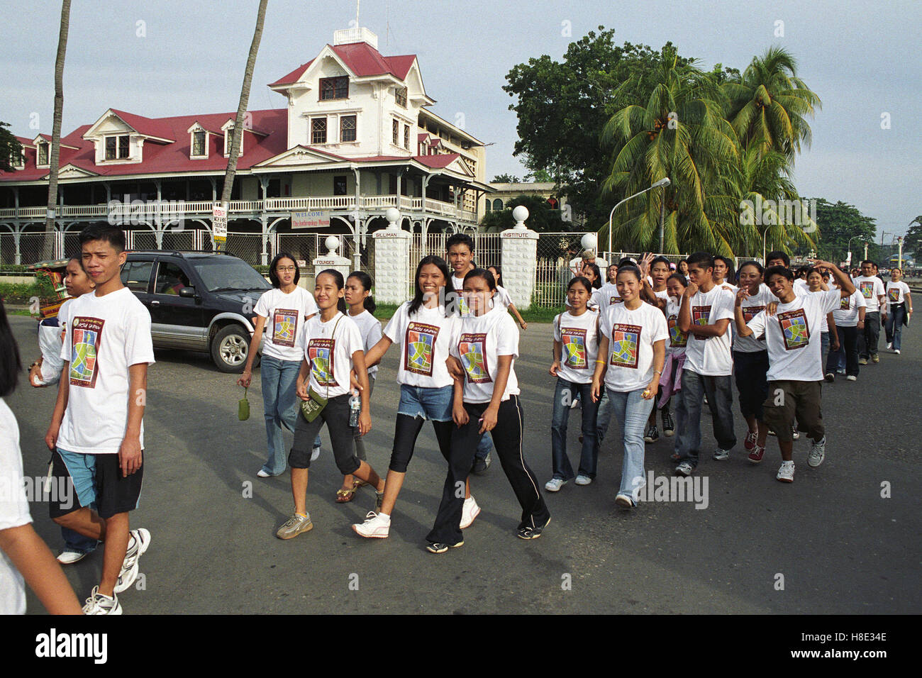 Students in Dumaguete Negros Island Philippines Stock Photo