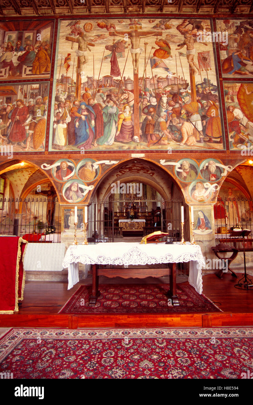 Italy Lombardy Caravaggio San Bernardino Church Interior View italy-lombardy-caravaggio-san-bernardino-church-interior-view