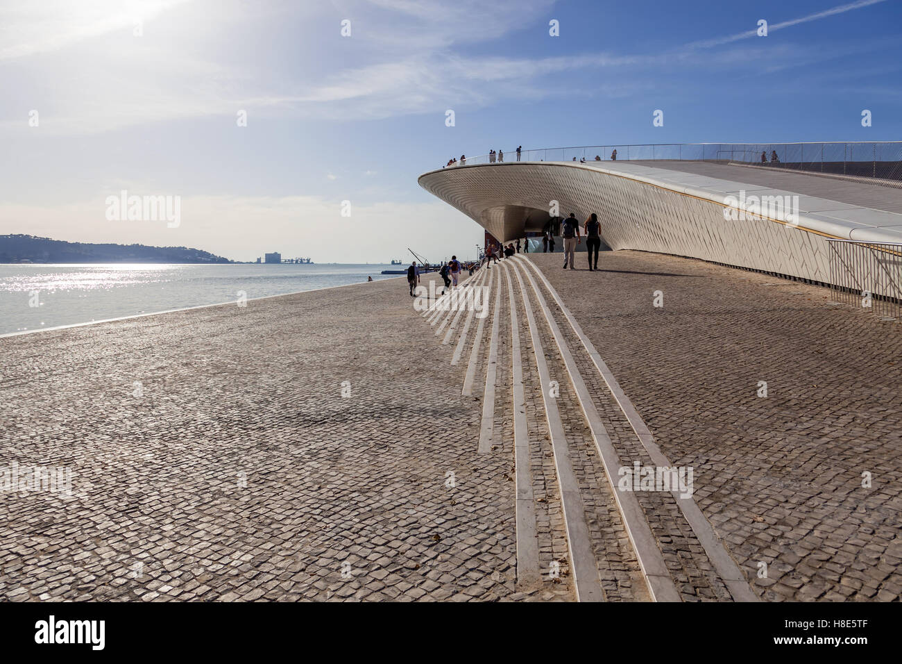 MAAT - Museum of Art, Architecture and Technology. Designed by the British architect Amanda Levete. Lisbon, Portugal. Stock Photo