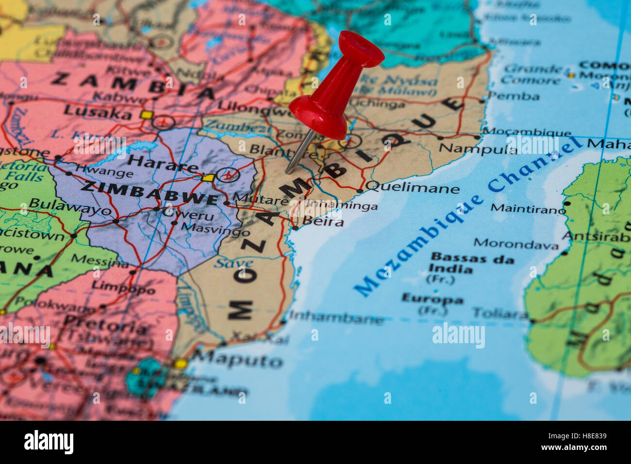 Map of mozambique hi-res stock photography and images - Alamy