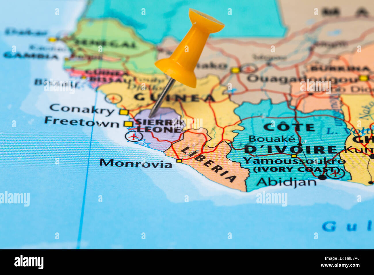 Map of sierra leone hi-res stock photography and images - Alamy
