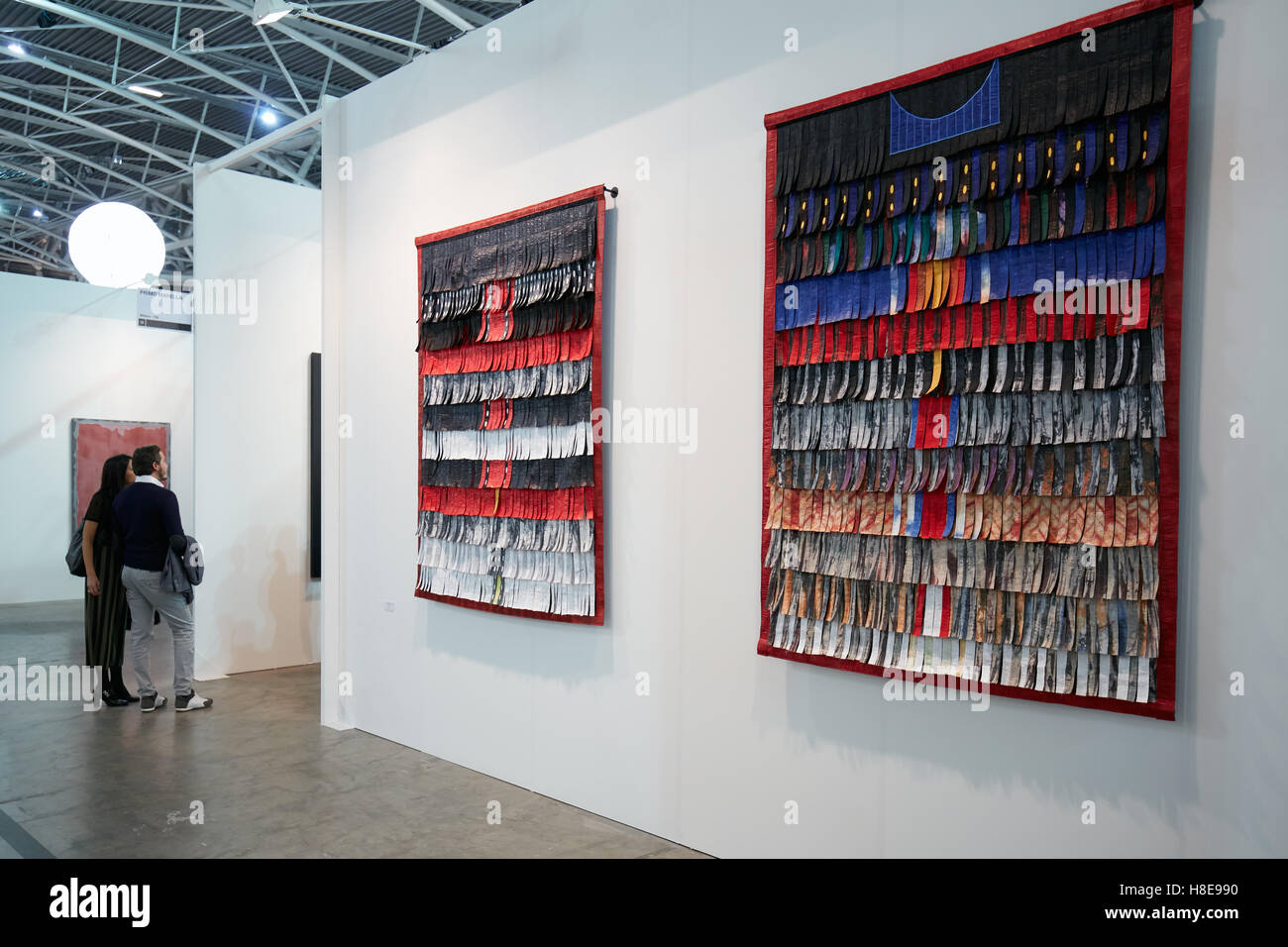 Artissima, contemporary art fair opening with people, galleries and art collectors Stock Photo
