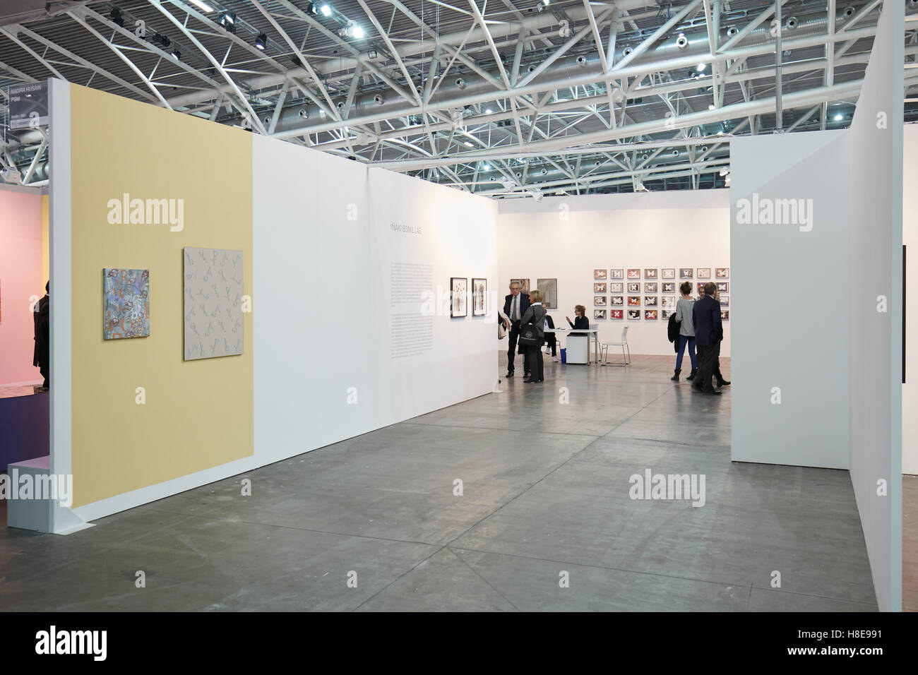 Artissima, contemporary art fair opening with people, galleries and art collectors in Turin Stock Photo