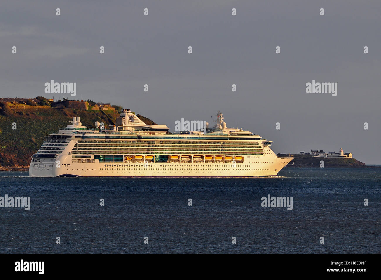 Luxury cruise liner 'Jewel of the Seas' sails from Cobh Cruise Terminal
