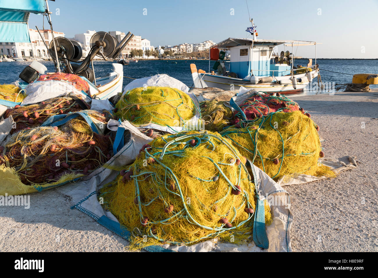 Greek fishing nets hi-res stock photography and images - Alamy