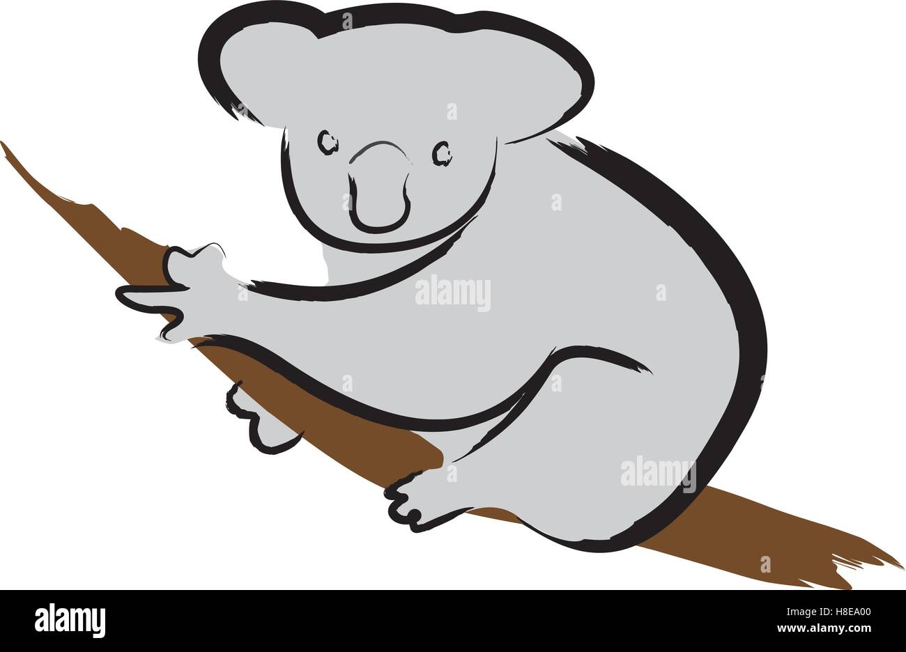 Stylized young Koala Bear vector illustration Stock Vector Image & Art ...