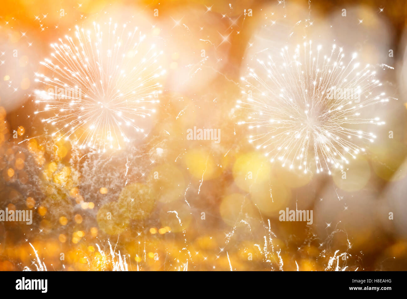 Abstract holiday background with colorful fireworks on the sky Stock ...