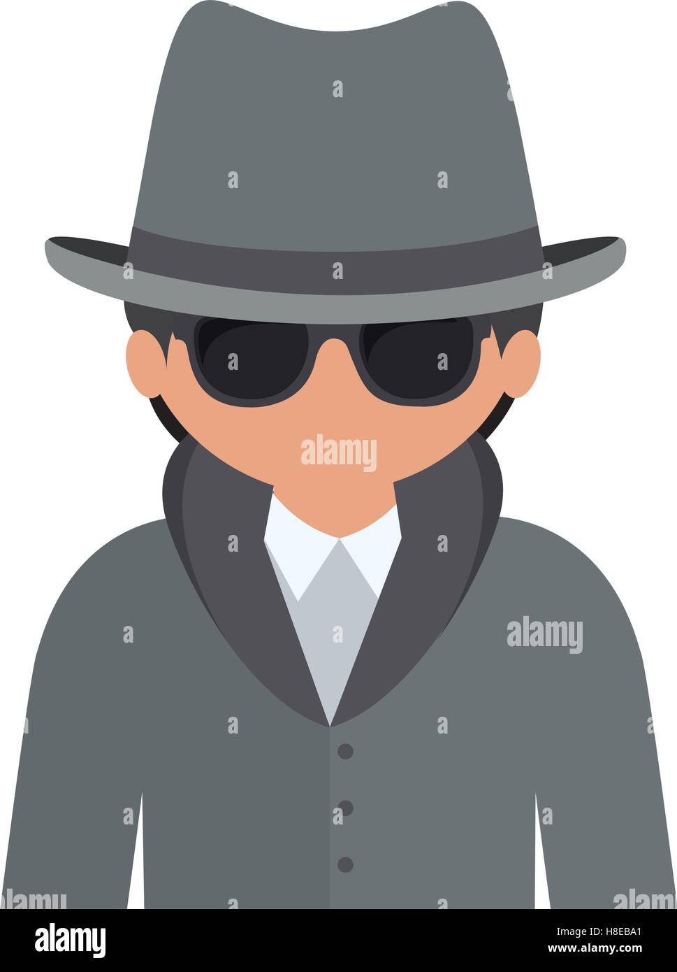 avatar man hacker icon over white background. cyber security design ...