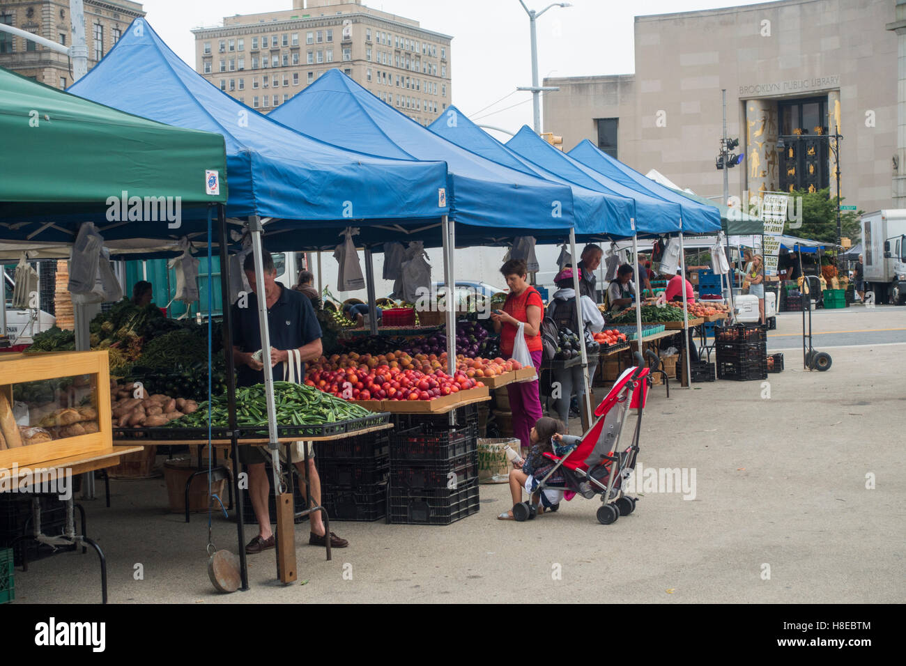 farmers market Brooklyn NYC Stock Photo Alamy