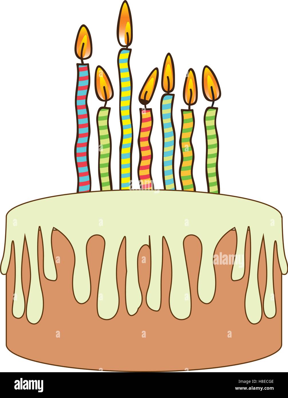 birthday cake icon image vector illustration design Stock Vector Image ...