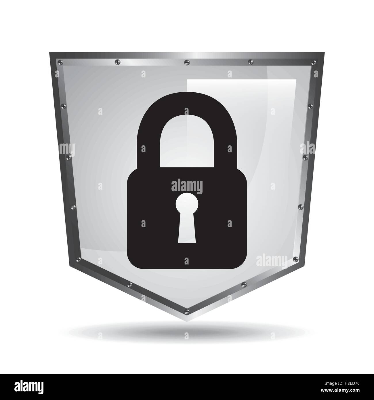 sign padlock security shield steel icon vector illustration eps 10 ...