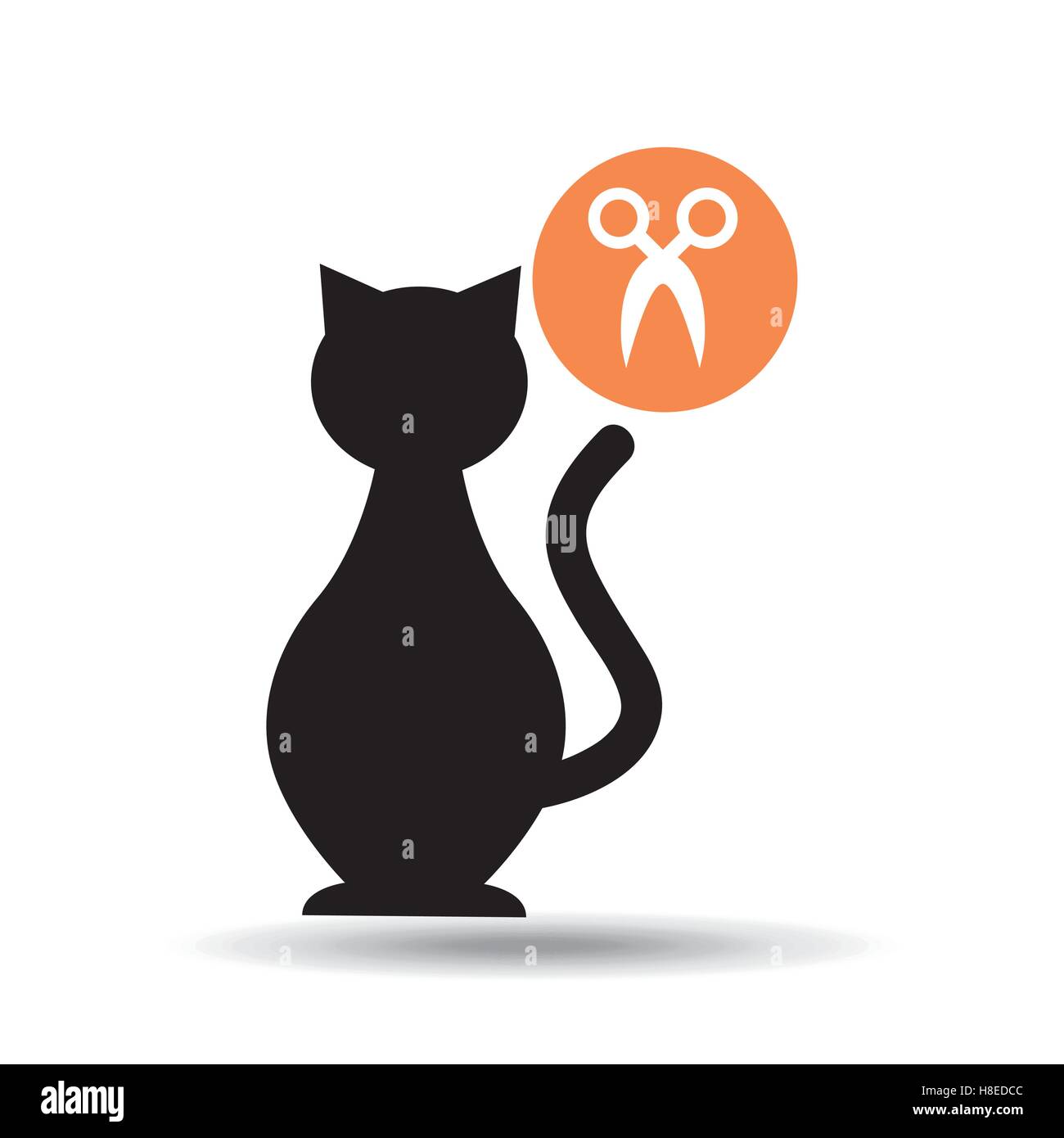 silhouette cat pet scissors icon vector illustration eps 10 Stock ...