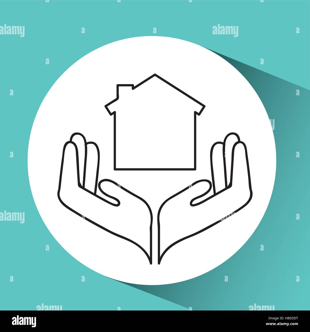 insurance house protection icon vector illustration eps 10 Stock Vector