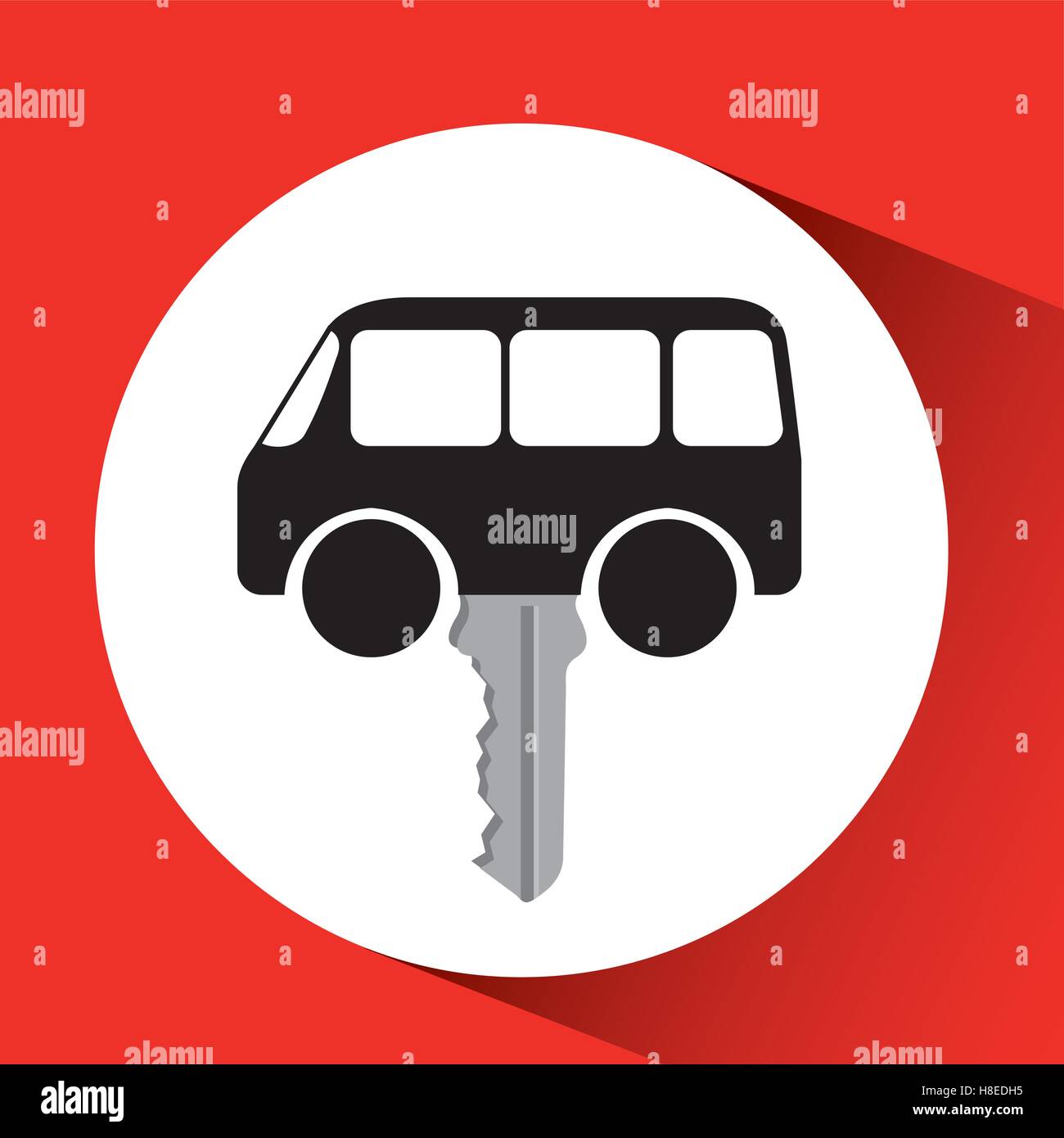 man bearded character bus vehicle transport vector illustration eps 10 ...