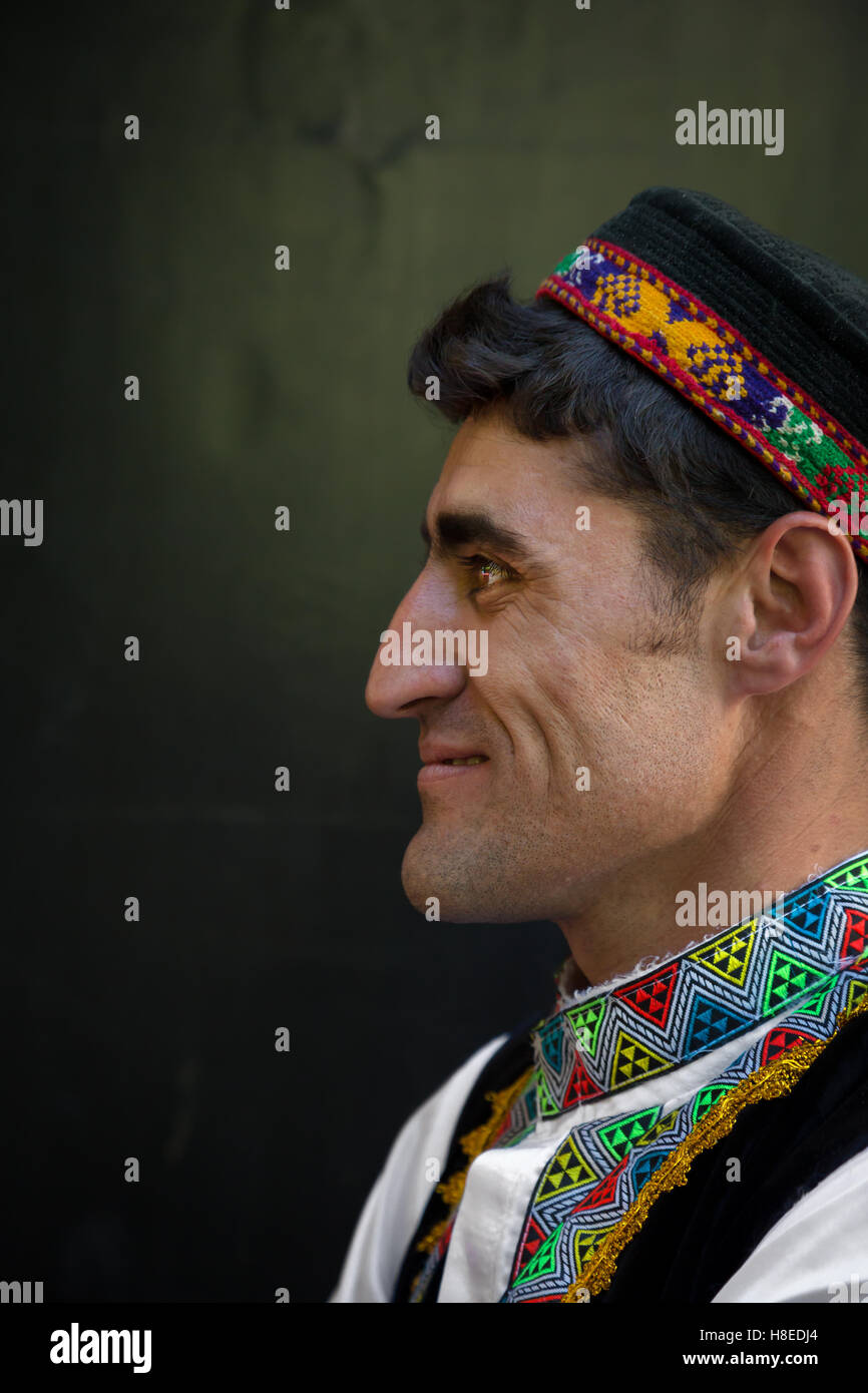 Portrait of Pamiri people - GBAO province - Tajikistan Stock Photo