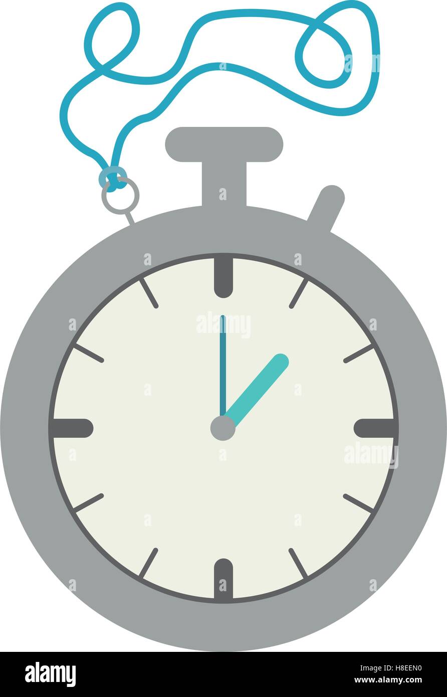chronometer time device icon over white background. vector illustration ...
