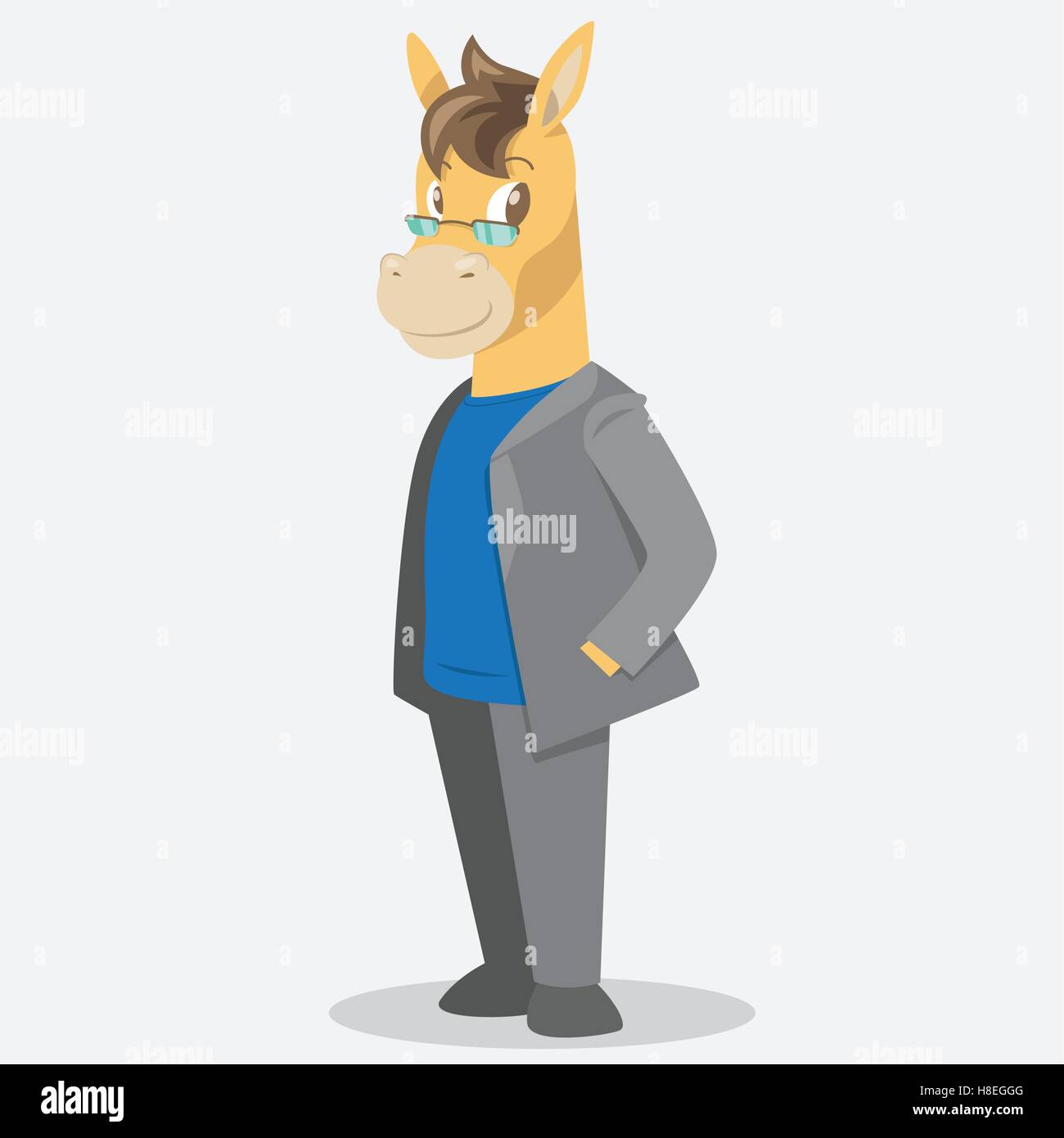 smart donkey Stock Vector