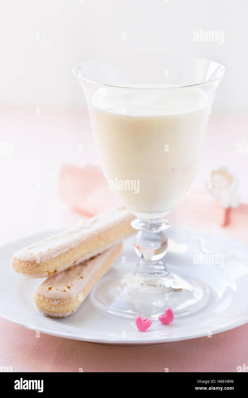 Zabaione, Italian dessert made of egg yolks, sugar, and Marsala wine