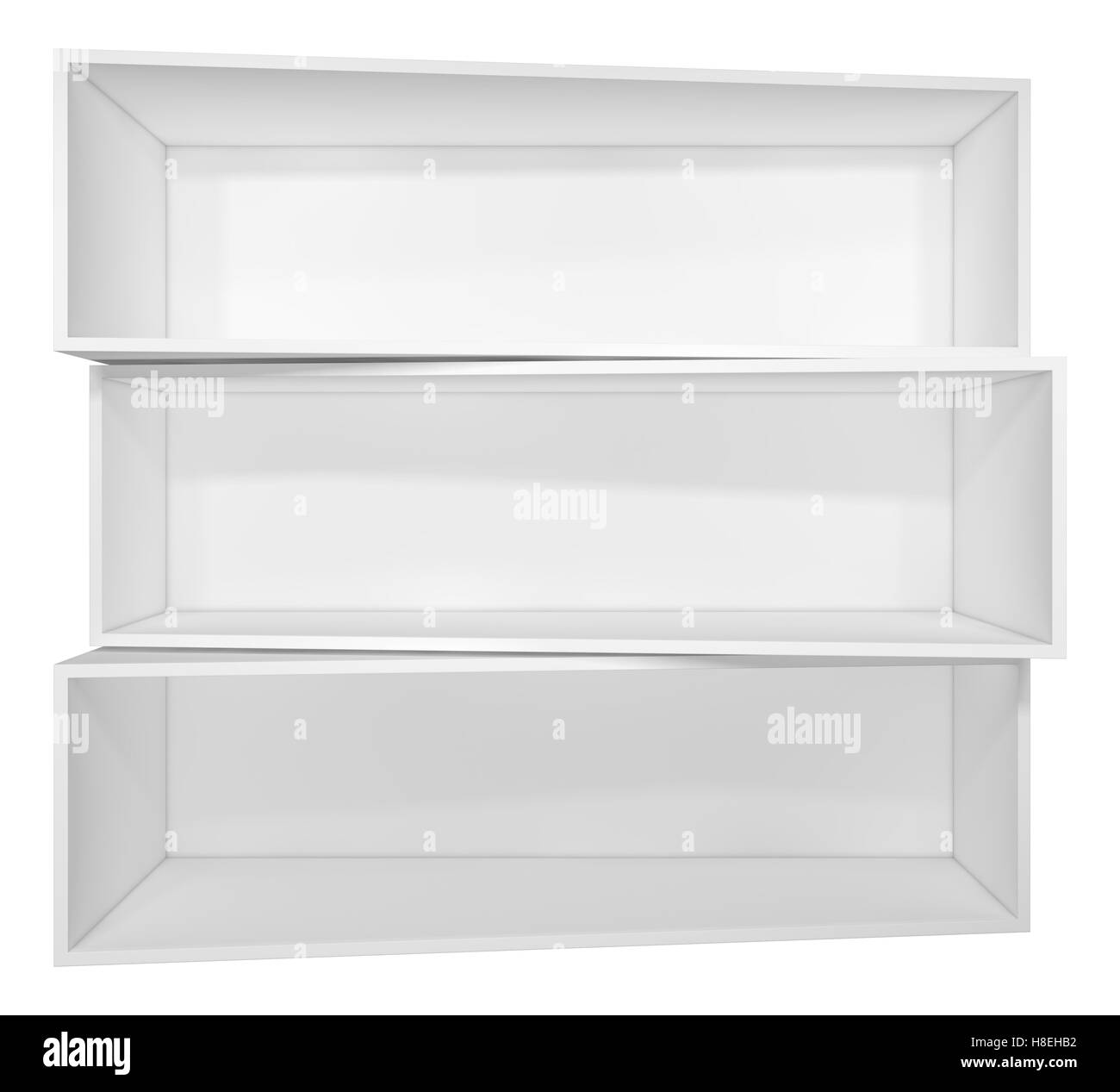 Empty white bookshelf Stock Photo Alamy