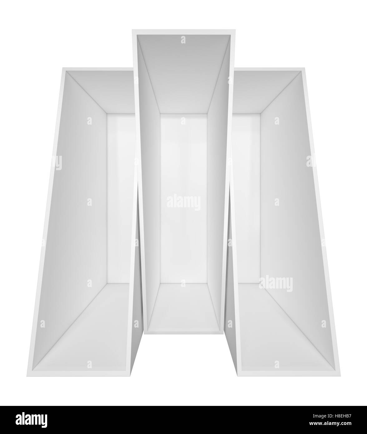 Empty white bookshelf Stock Photo Alamy