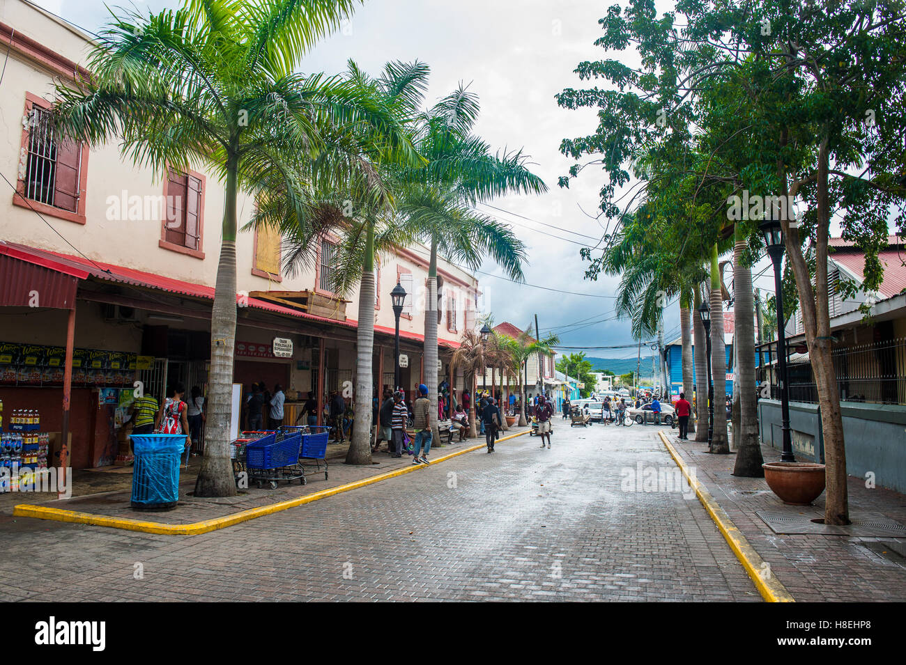 Historical buildings, Falmouth, Jamaica, West Indies, Caribbean Stock