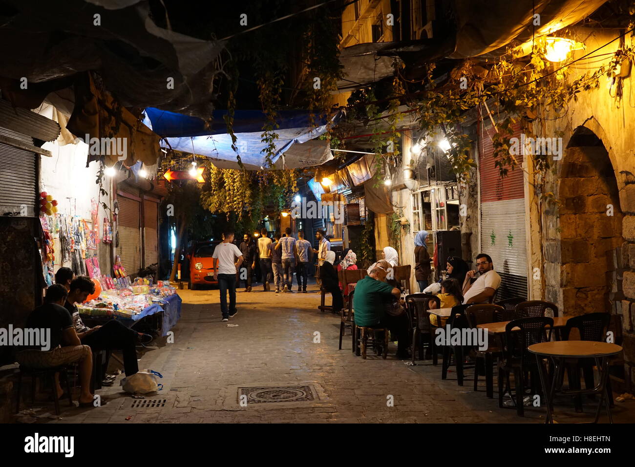 Bab Touma neighbourhood of Damascus old city, Damascus, Syria, Middle East Stock Photo