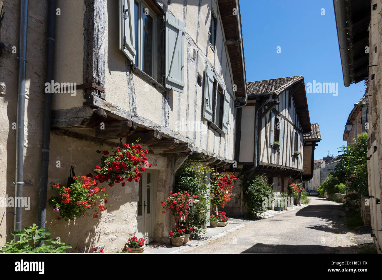 Medieval village of Issigeac, Dordogne, Perigord, Aquitaine, France, Europe Stock Photo