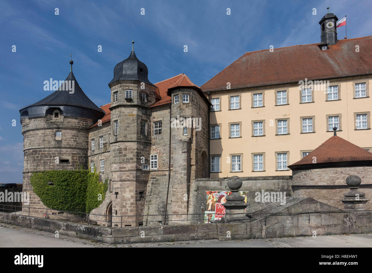 Rosenberg fotress, Kronach, Frankenwald, Bavaria, Germany, Europe Stock Photo