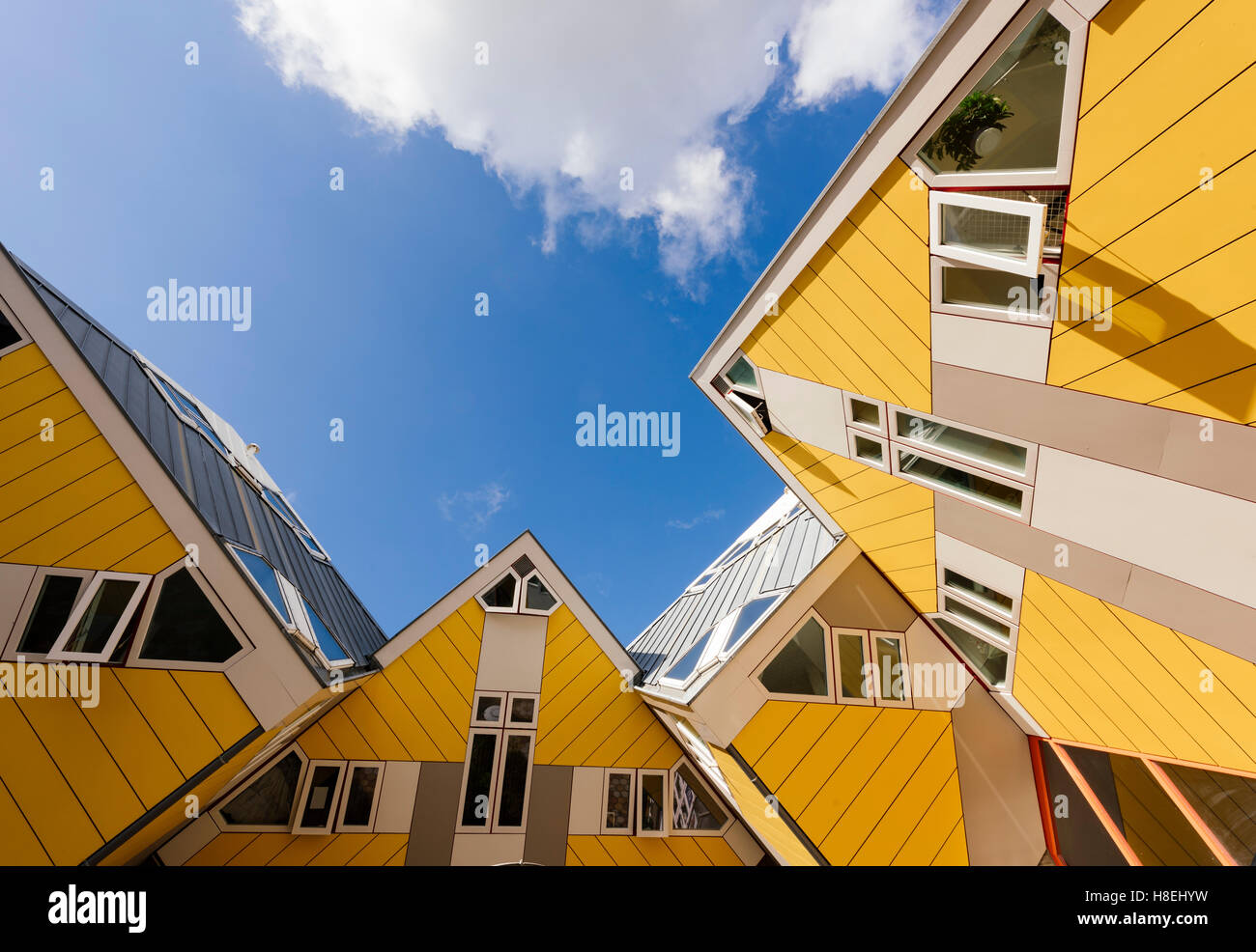 Blaakse Bos, Cube Houses, Oudehaven, Rotterdam, Netherlands, Europe Stock Photo