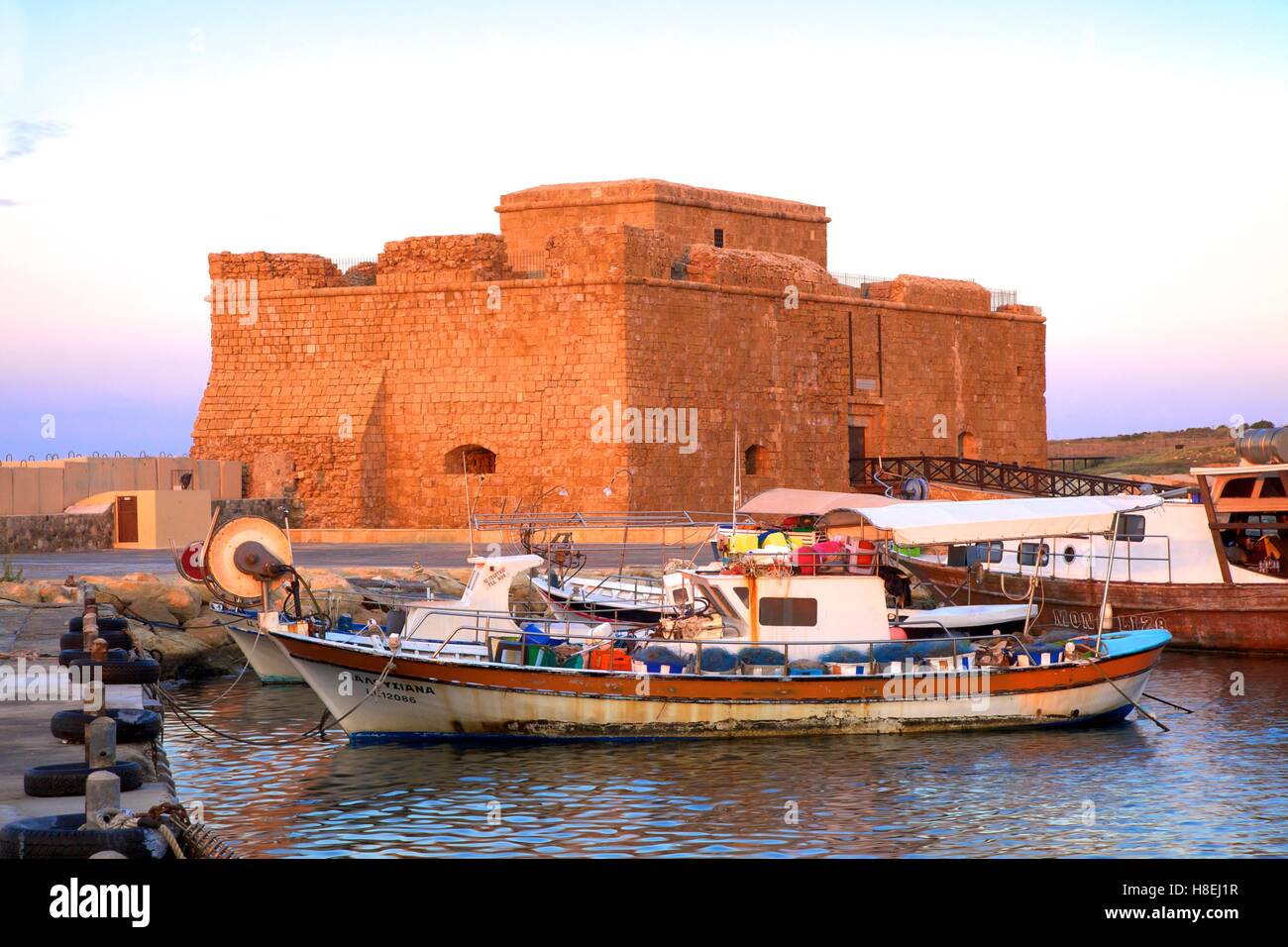 Paphos Castle, Paphos, Cyprus, Eastern Mediterranean Sea, Europe Stock Photo