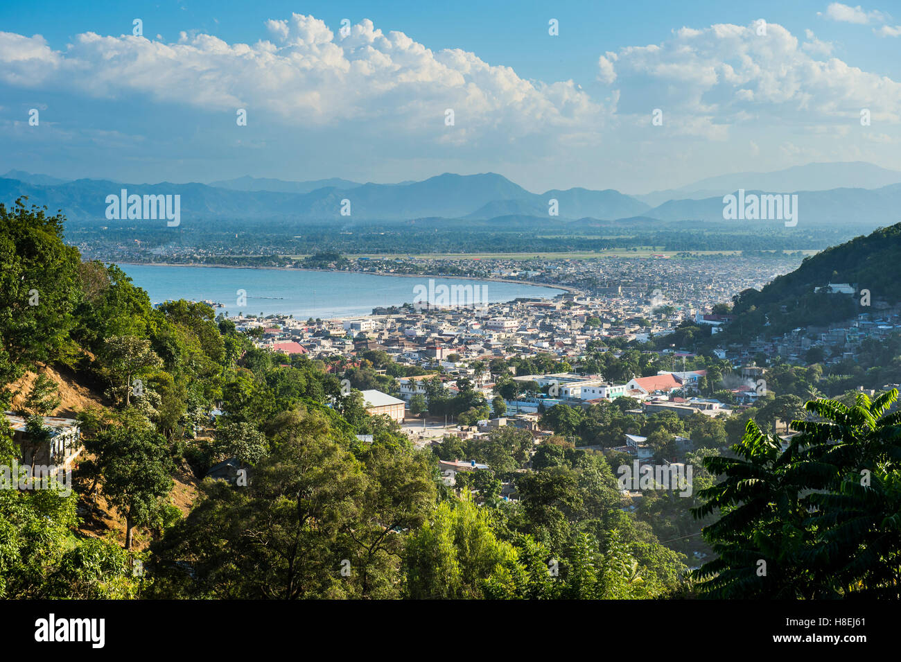 View over Cap Haitien, Haiti, Caribbean, Central America Stock Photo