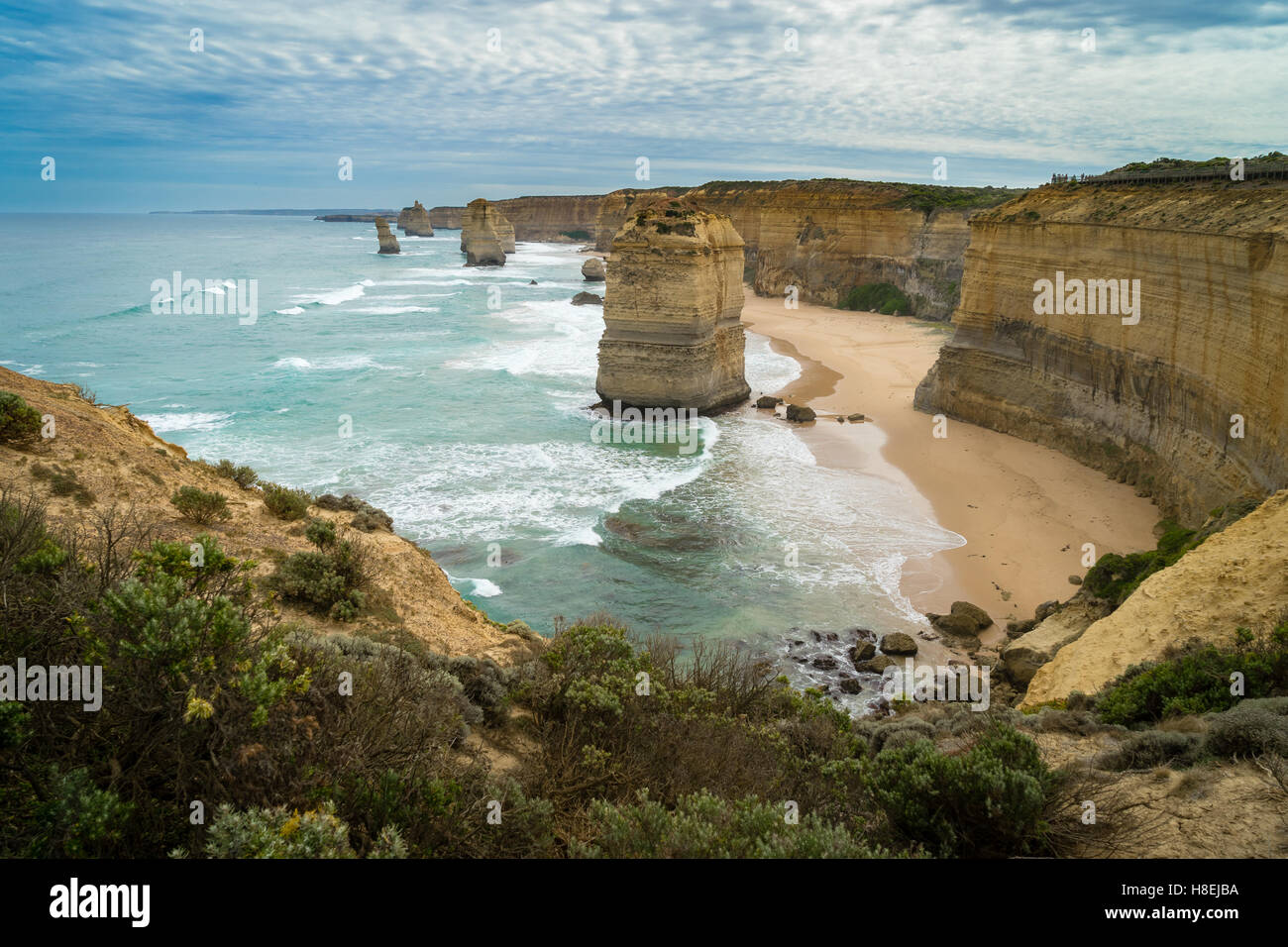 The Twelve Apostles geological formation a couple hours from Melbourne, Victoria, Australia, Pacific Stock Photo