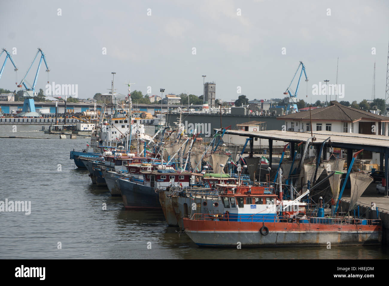 The harbour, Bandar-e Anzali, Iran, Middle East Stock Photo