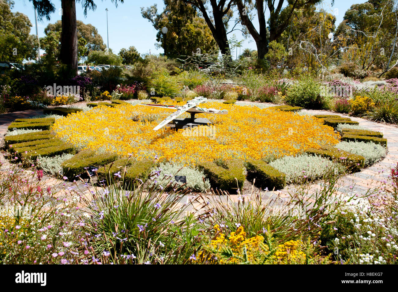 Flower Clock in Kings Park Perth Australia Stock Photo Alamy