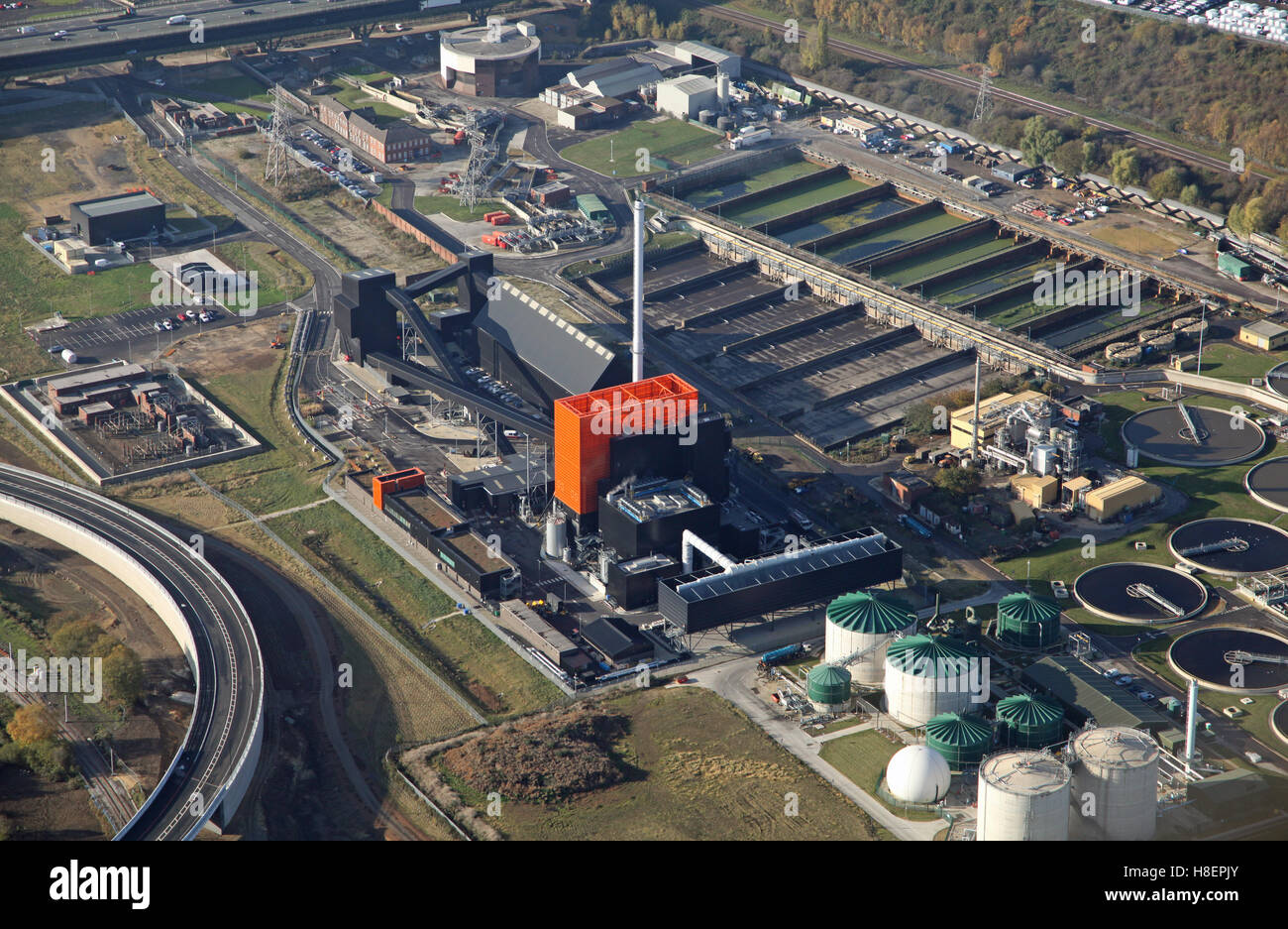 aerial view of the Blackburn Meadows Renewable Energy Plant run by