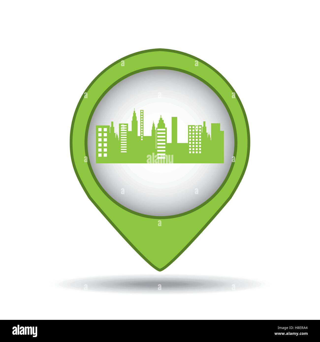green city pin map icon vector illustration eps 10 Stock Vector Image ...