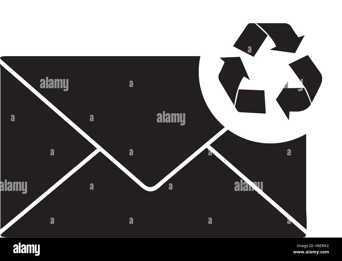 message envelope and recycle arrows icon image vector illustration ...
