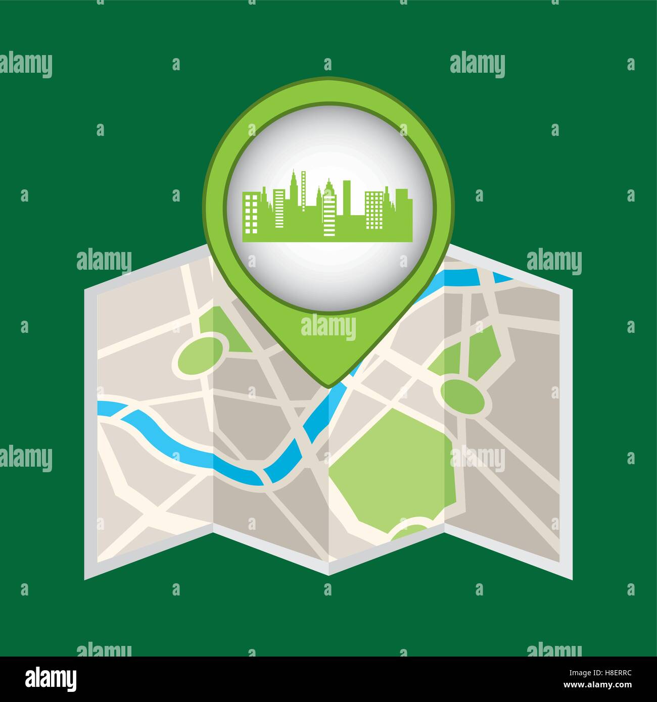 green city pin map icon vector illustration eps 10 Stock Vector Image ...